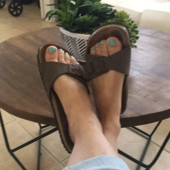 Birkenstock Madrid brown vegan sandals SZ: 35 - Picture 1 of 8